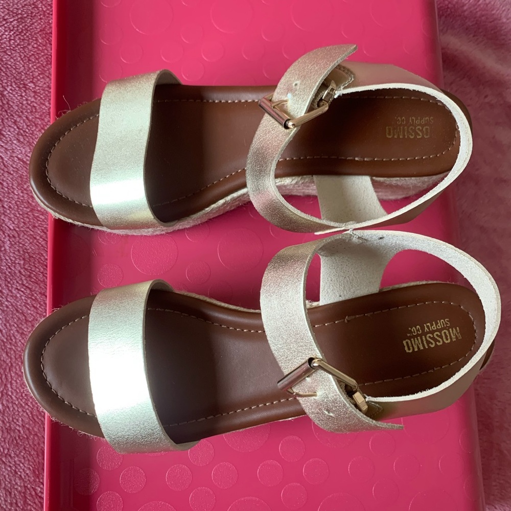 Mossimo Metallic Gold Platform Espadrilles